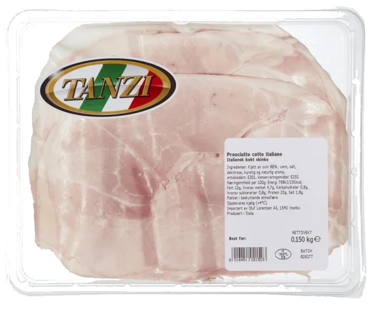 Prosciutto Cotto 150g Tanzi