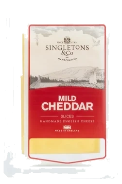 Engelsk Cheddar Mild Skivet 100g Singletons