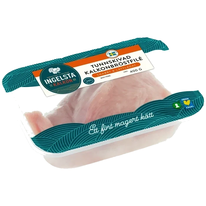 Kalkonbröstfilé Färsk Tunnskivad 400g Ingelsta kalkon