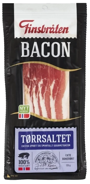 Bacon Tørrsaltet 120g Finsbråten