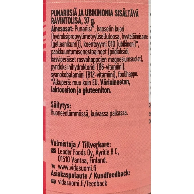 Kosttillskott Rödris