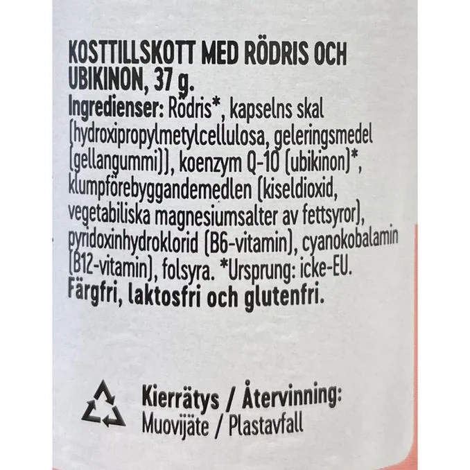 Kosttillskott Rödris