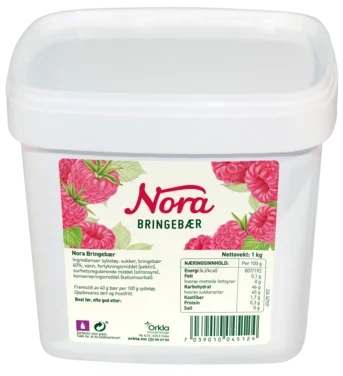 Bringebærsyltetøy 1kg Nora