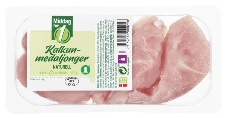 Kalkunmedaljonger 190g Billig Middag