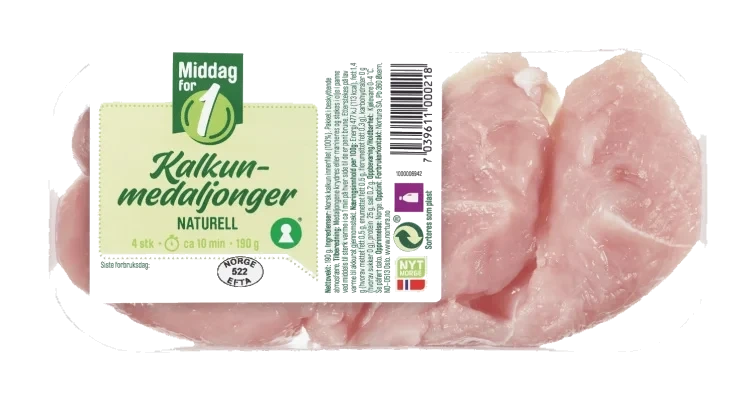 Kalkunmedaljonger 190g Billig Middag
