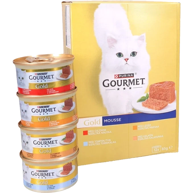 Kattmat Gold Mousse Mix 12-pack