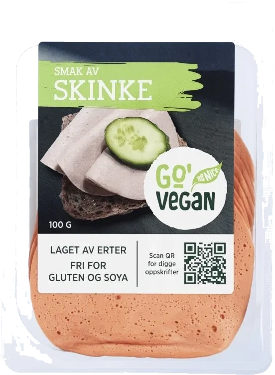 Vegansk Pålegg m/Smak Av Skinke 100g Go'Vegan