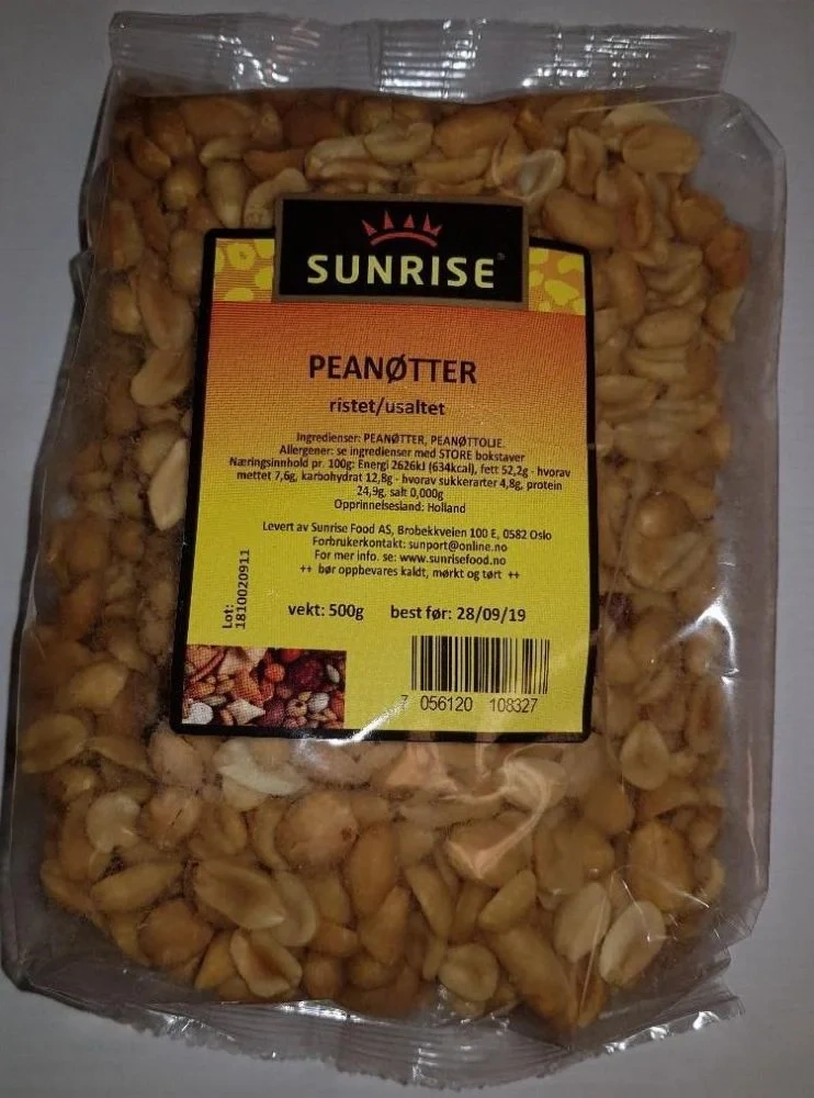 Sunrise food - sunrise peanøtter risted-usaltet