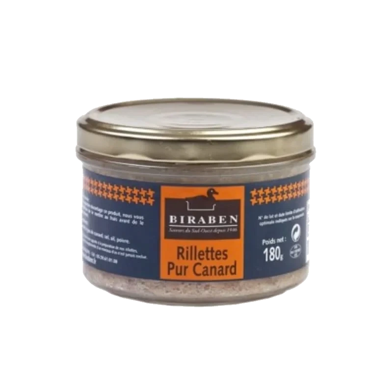 Rillettes av And 180g Biraben