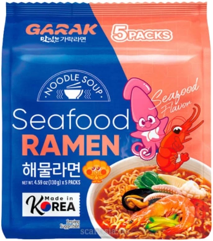 Garak Ramen Sjømat 5-pack 650g