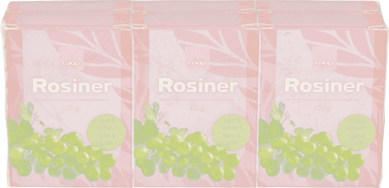 Coop Knerten Rosiner 6pk 252g