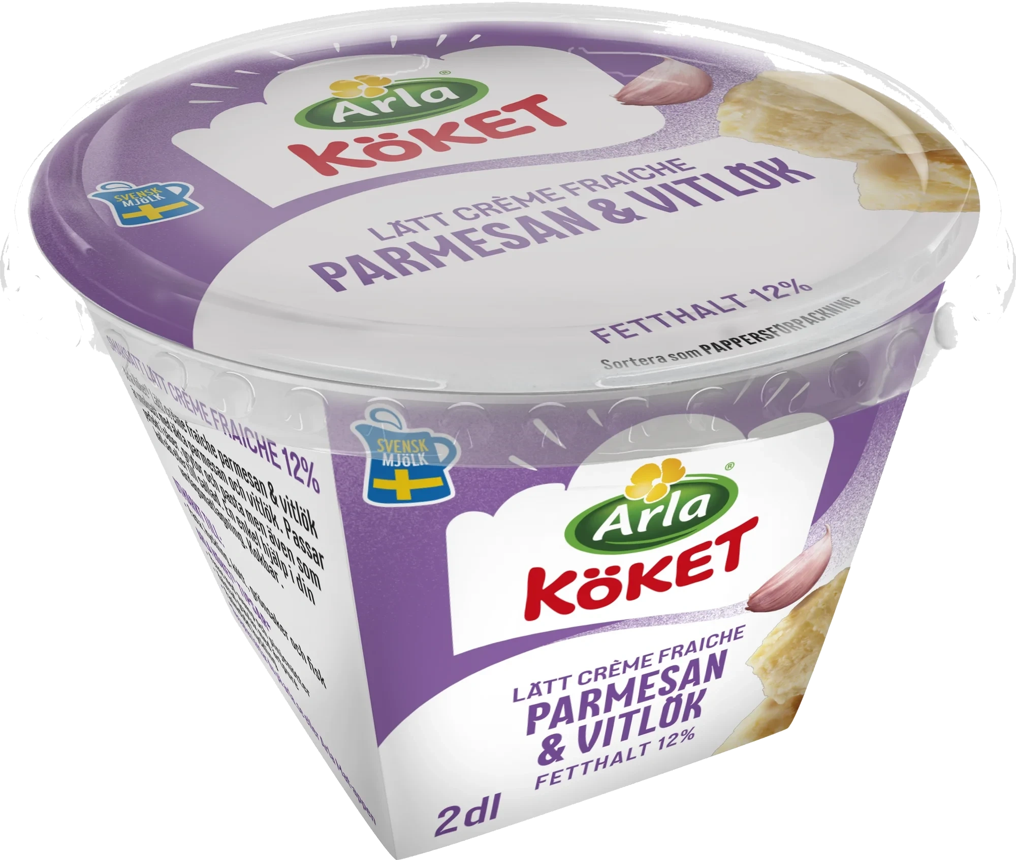 Lätt crème fraiche parmesan / vitlök 12%