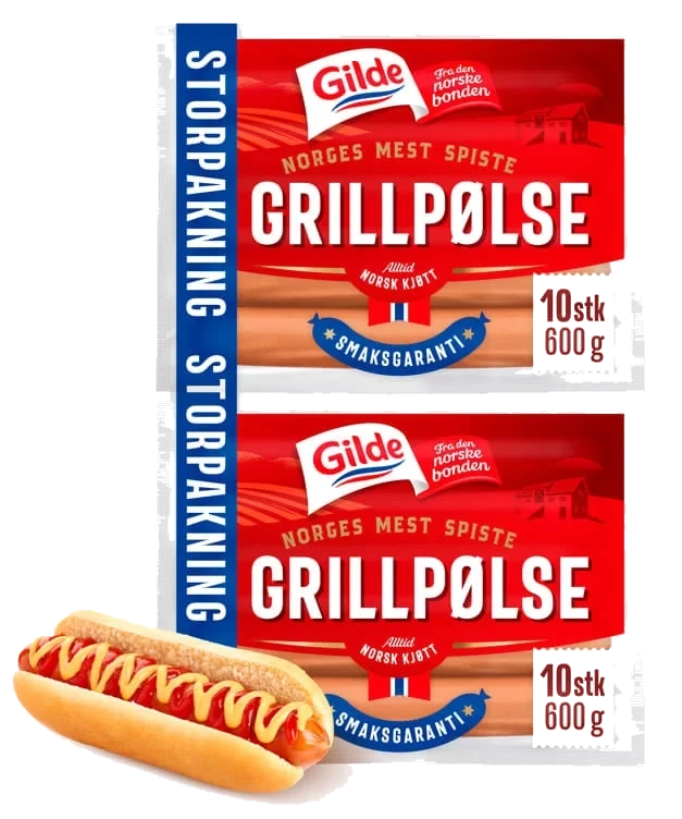 Grillpølse 2x600g Multipk Enh