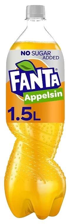 Fanta Appelsin Zero Sugar 1,5l flaske