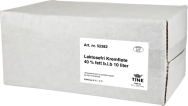 Laktosefri Kremfløte 10l Tine