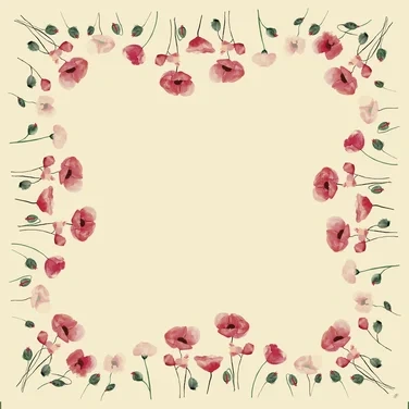 Snippduk Dunisilk 84x84cm Poppy Charm