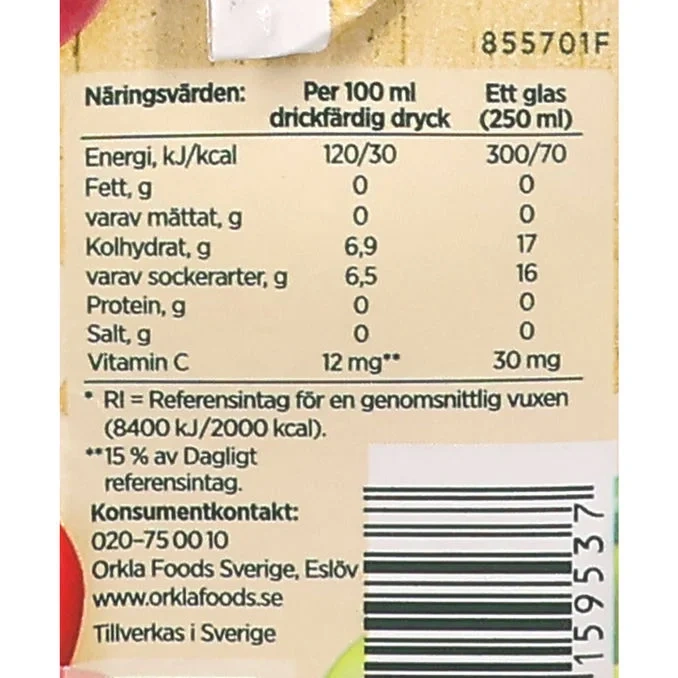 Lättdryck Äpple 27-pack