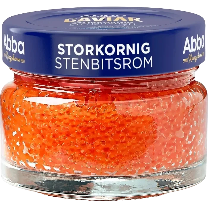 Caviar röd storkorning stenbitsrom 80g Abba