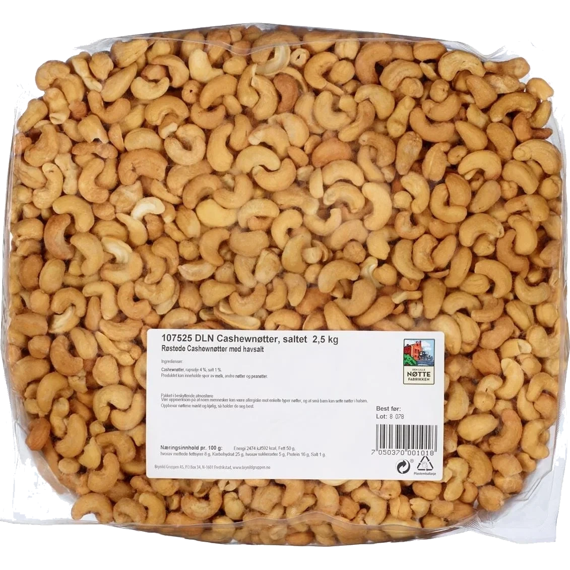 Cashewnøtter, Saltet 2,5kg