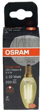 Led Vintage 1906 Classic B 22 Non-dim Klar Gullfarget E14