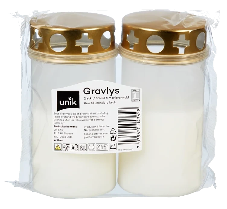 Gravlykt m/Lokk 2pk Unik