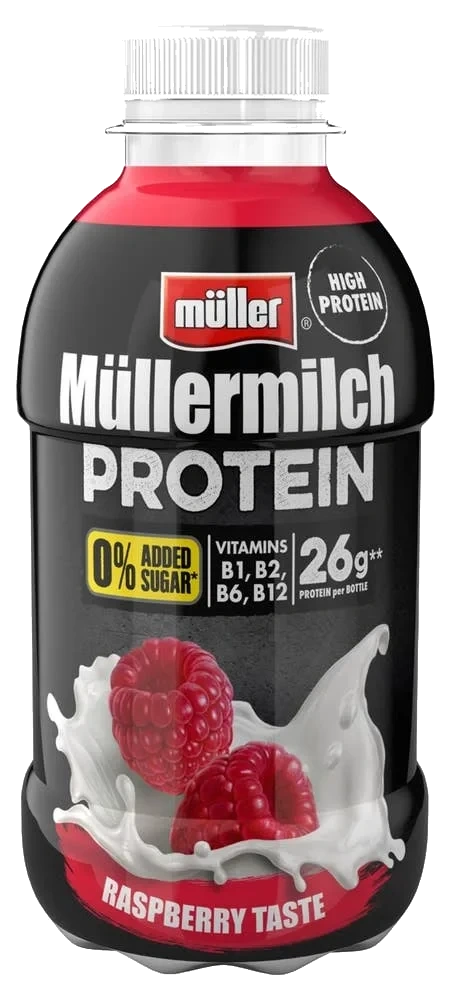 Proteinmelk bringebær