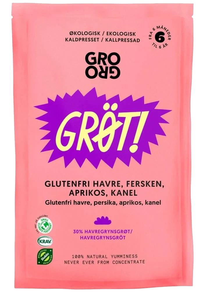 Grøt med Fersken og Aprikos