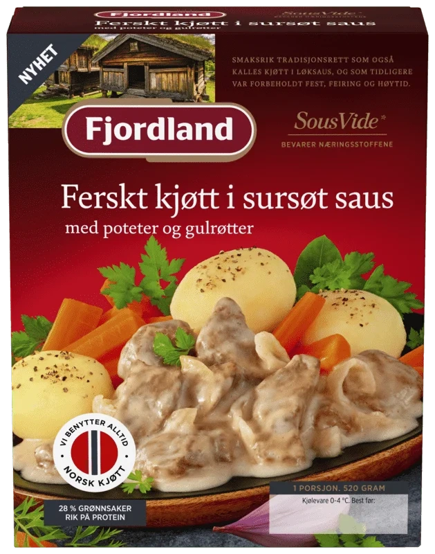 Fjordland Fersk Kjøtt i Sursøt Saus 520g