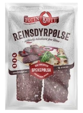 Reinsdyrpølse 100g Toten Kjøtt