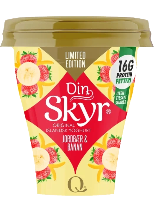 Skyr Jordbær&Banan 160g Q