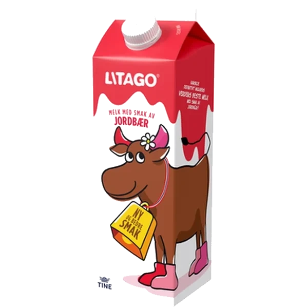 Litago Jordbær 0.5l Tine Eske 10stk