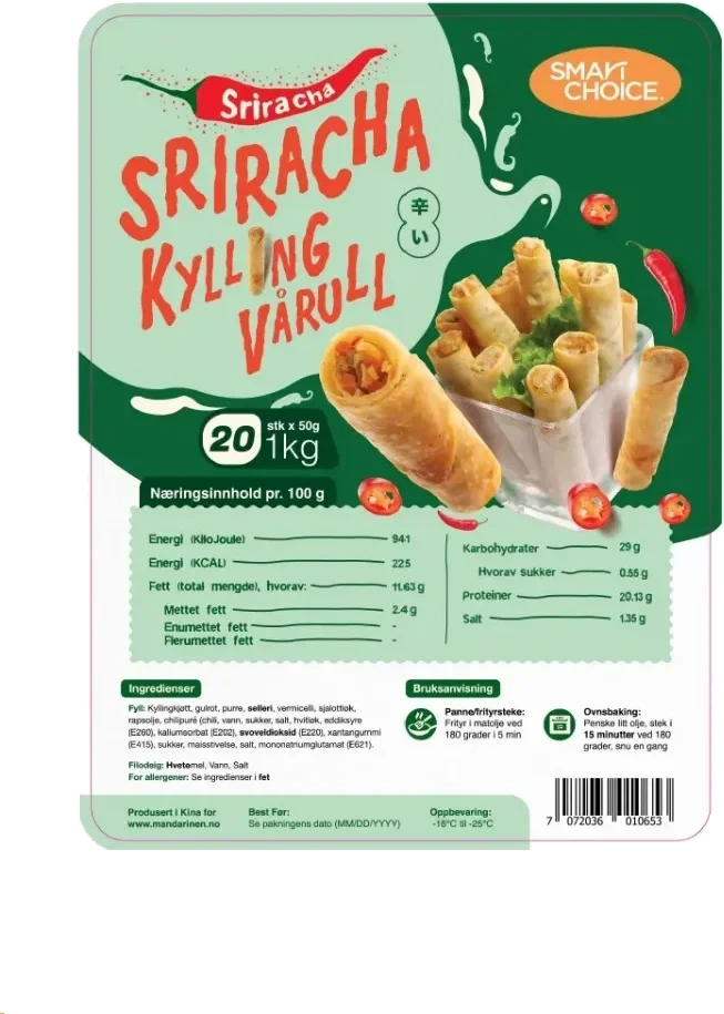 Smart Choice Sriracha Vårrull 1kg