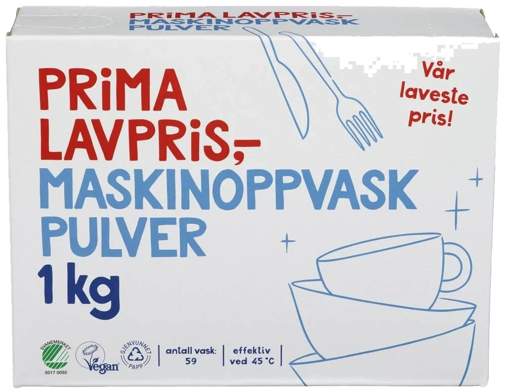 Maskinoppvaskpulver 1 kg