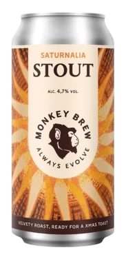 Saturnalia Stout 440ml bx Monkey Brew