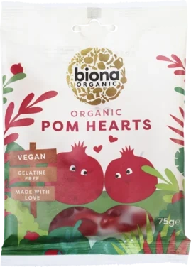 Biona Pomegranate Hearts 75g Øko