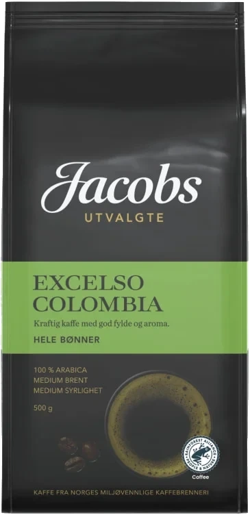 Excelso Colombia Hele Bønner 500g Jacobs Utvalgte
