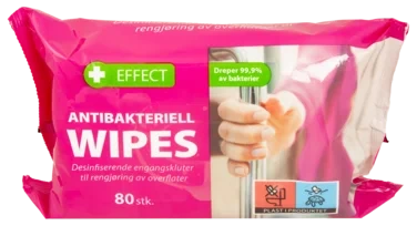 Wipes Antibakteriell 80stk Effect