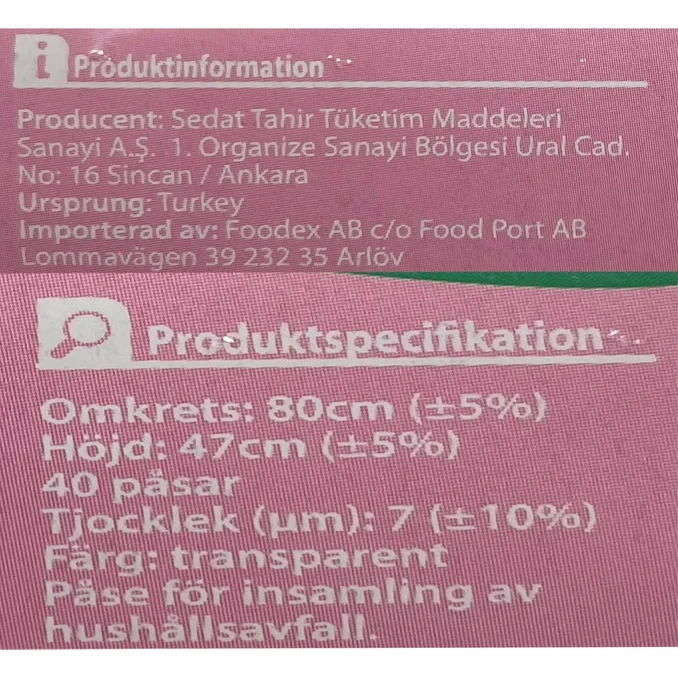 Soppåsar 20L 40-pack
