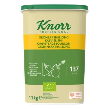 Knorr Økologisk Grønnsaksbuljong Lavsalt 6 x1,1kg