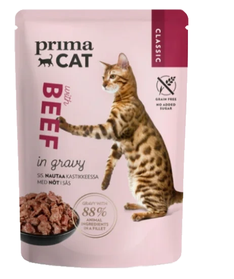 Prima Cat Beef In Gravy 85g