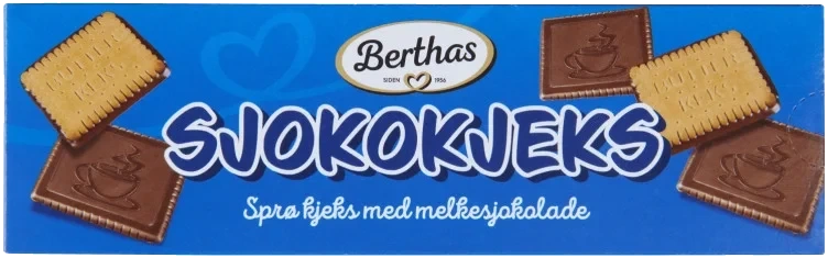 Sjokokjeks 125g Berthas