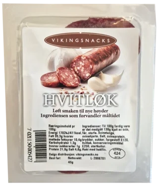 Vikingsnacks Hvitløkpølse 45g