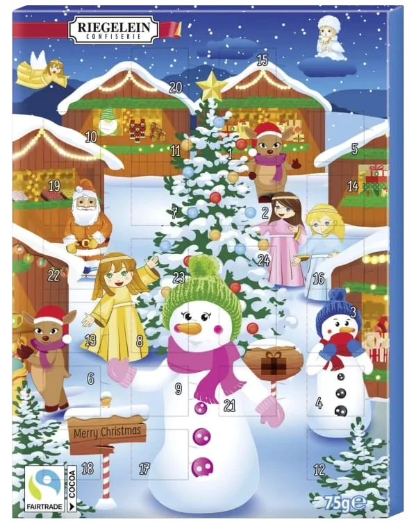 Adventskalender Sjokolade 75g Riegelein