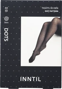 Tights, 30 den, Black with dots, 44-48
