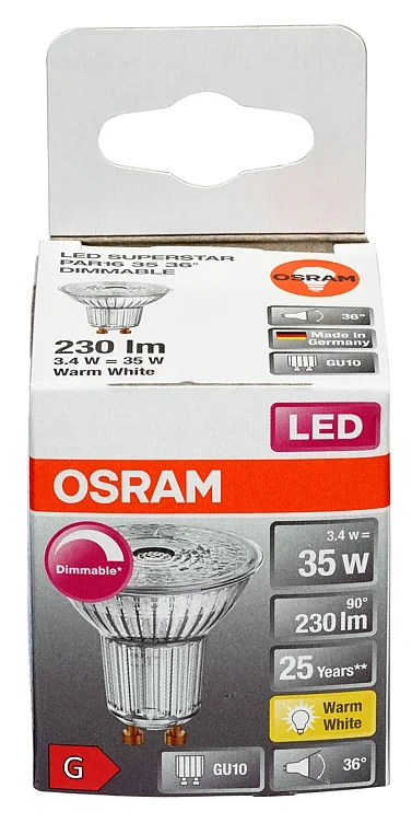 Lyspære Led Spot Par16 35 Dim Gu10 Osram