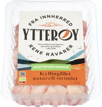 Kyllingfilet Naturell Strimlet 450g