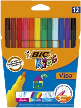 Skrivemateriel Bic Kids Visa Tusjer