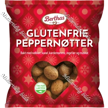 Glutenfri Peppernøtter 165g Berthas