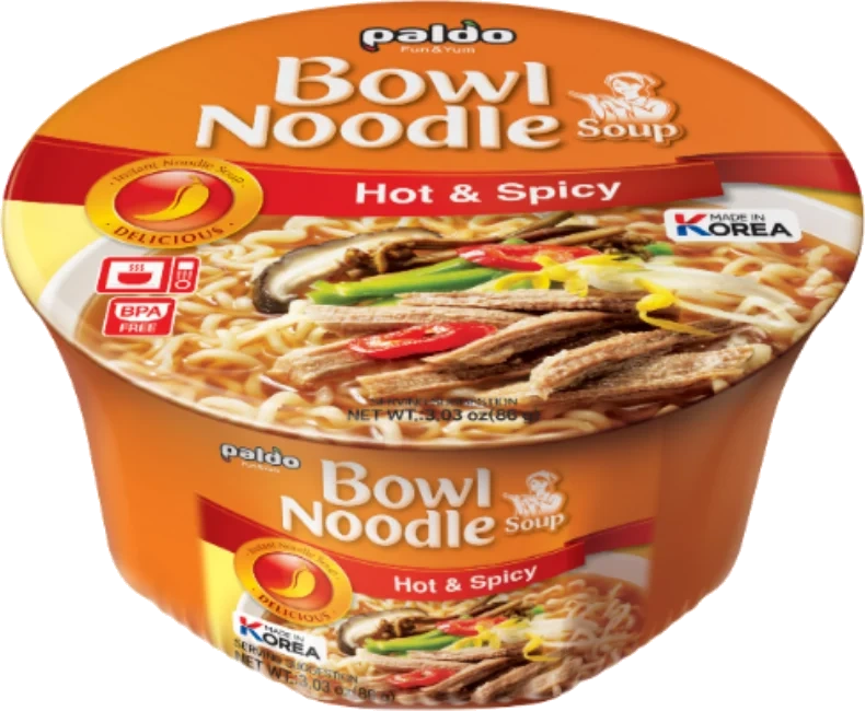Paldo Bowl Nudler Hot & Spicy 86g