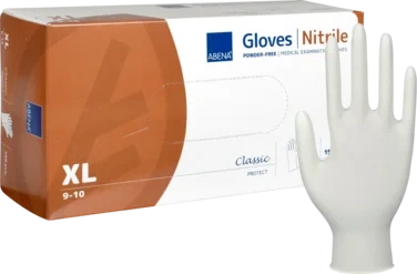 Engangshanske Classic Protect Hvit Xl Nitril Pudderfri